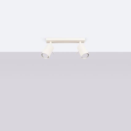 Φωτιστικό σποτ RING 2xGU10/10W/230V κρεμ