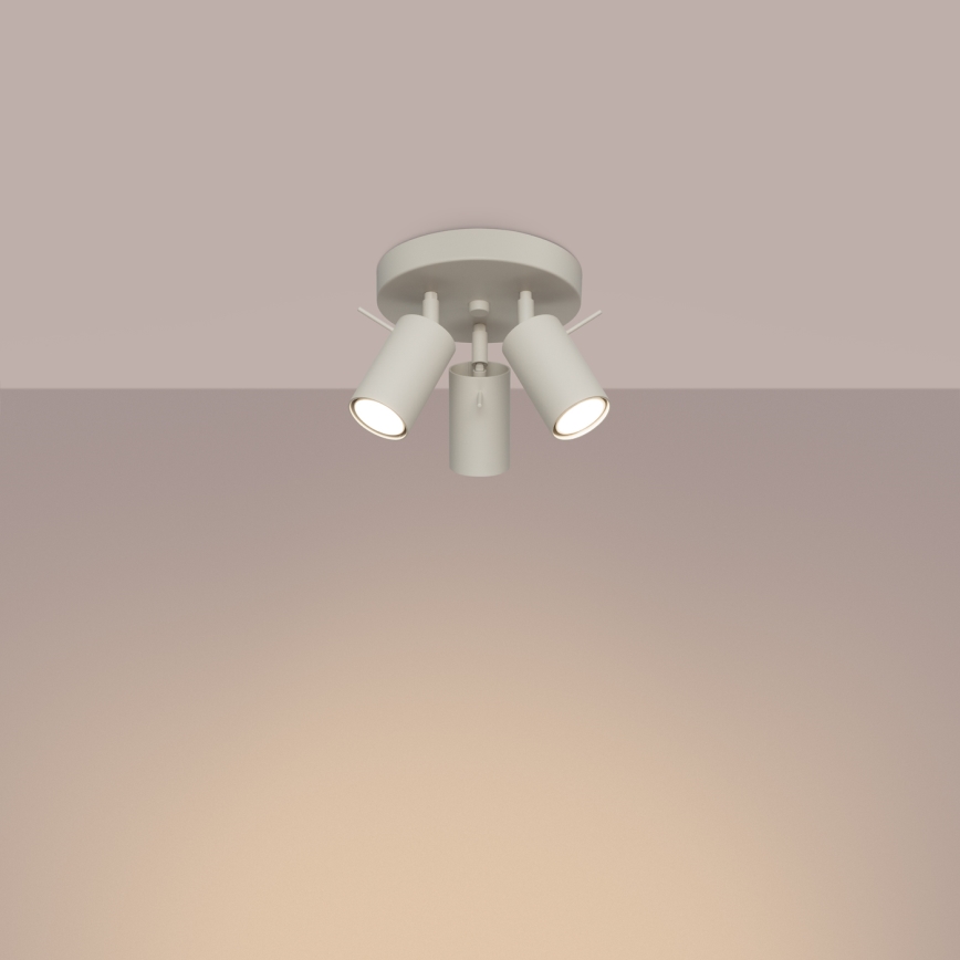 Φωτιστικό σποτ RING 3xGU10/10W/230V κρεμ