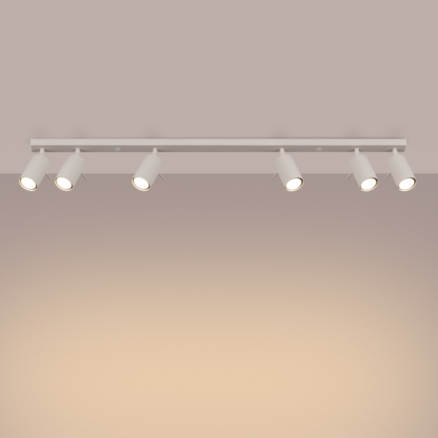 Φωτιστικό σποτ RING 6xGU10/10W/230V κρεμ