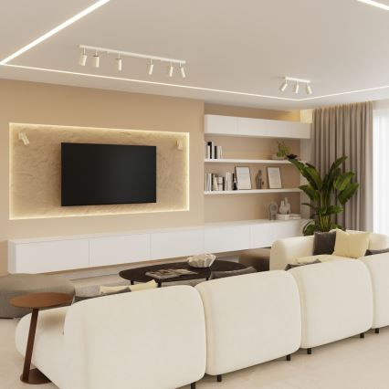 Φωτιστικό σποτ RING 6xGU10/10W/230V κρεμ