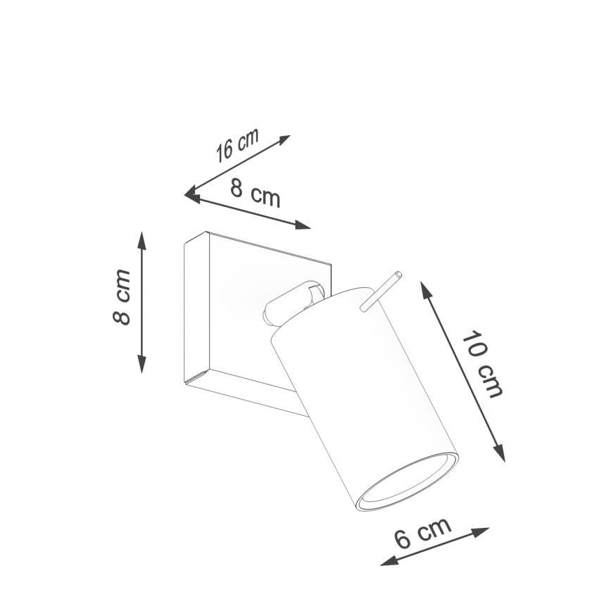 Σποτ τοίχου RING 1xGU10/10W/230V πράσινο