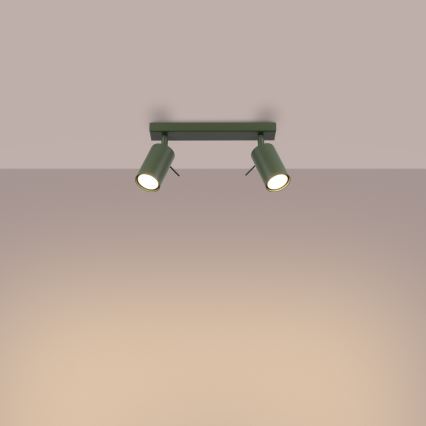 Φωτιστικό σποτ RING 2xGU10/10W/230V πράσινο