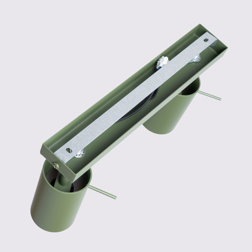 Φωτιστικό σποτ RING 2xGU10/10W/230V πράσινο