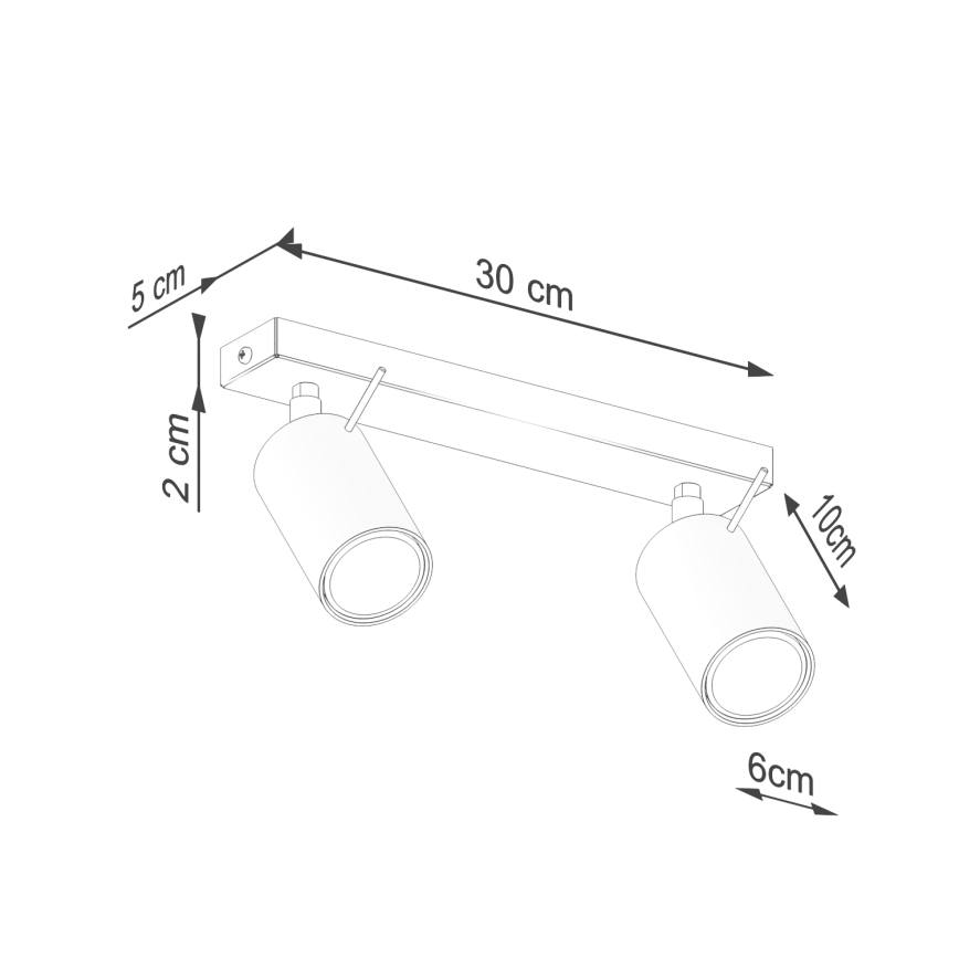 Φωτιστικό σποτ RING 2xGU10/10W/230V πράσινο