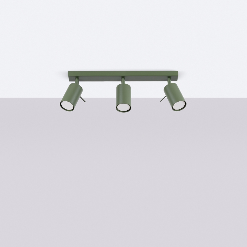 Φωτιστικό σποτ RING 3xGU10/10W/230V πράσινο
