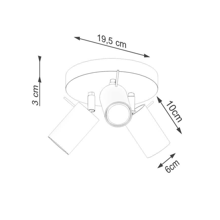 Φωτιστικό σποτ RING 3xGU10/10W/230V πράσινο