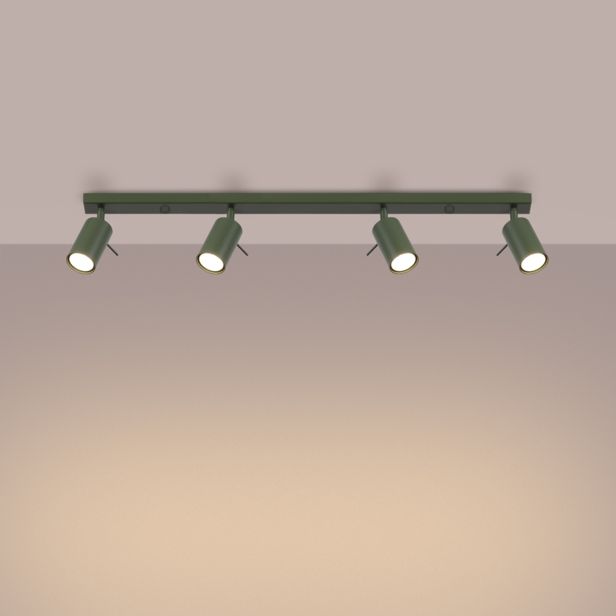 Φωτιστικό σποτ RING 4xGU10/10W/230V πράσινο