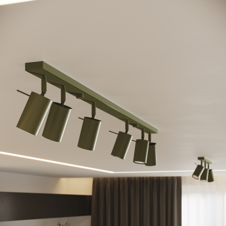 Φωτιστικό σποτ RING 6xGU10/10W/230V πράσινο