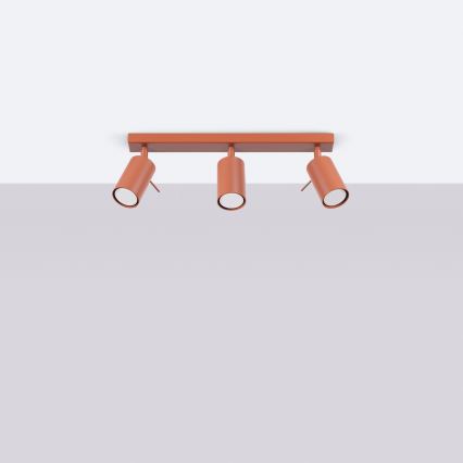 Φωτιστικό σποτ RING 3xGU10/10W/230V κόκκινο