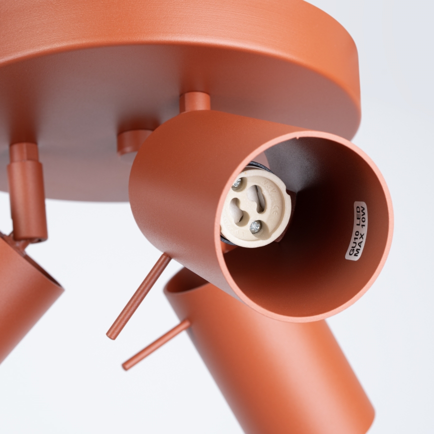 Φωτιστικό σποτ RING 3xGU10/10W/230V κόκκινο