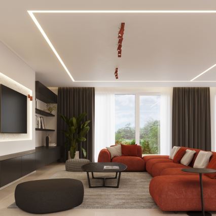 Φωτιστικό σποτ RING 6xGU10/10W/230V κόκκινο