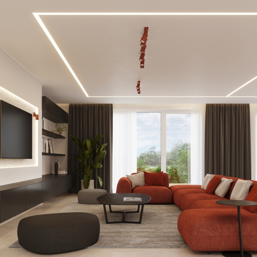 Φωτιστικό σποτ RING 6xGU10/10W/230V κόκκινο