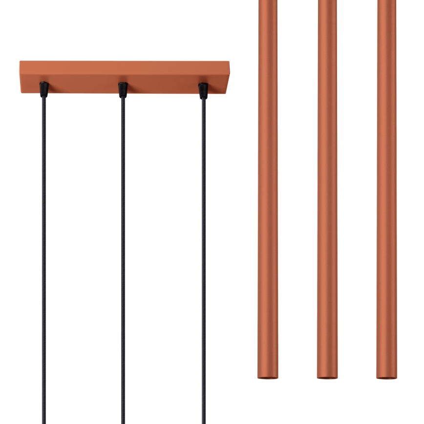 Κρεμαστό φωτιστικό οροφής PASTELO 3xG9/8W/230V κόκκινο