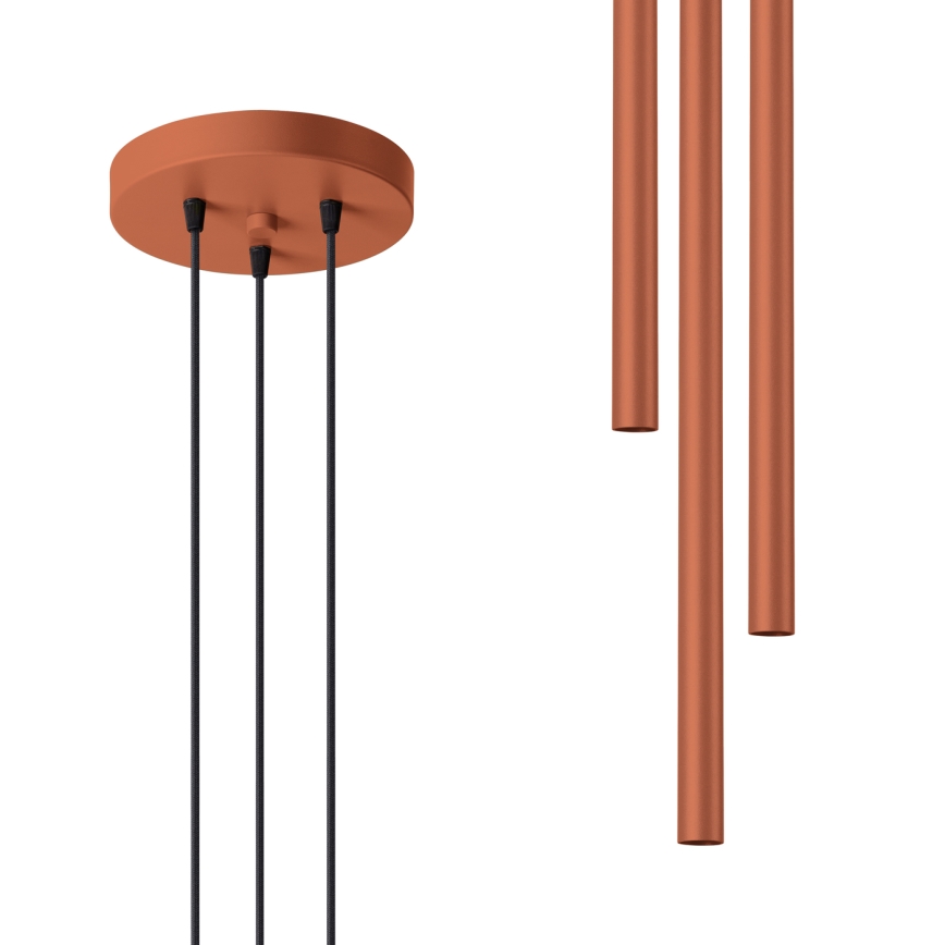 Κρεμαστό φωτιστικό οροφής PASTELO 3xG9/8W/230V κόκκινο