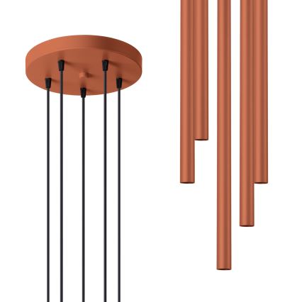 Κρεμαστό φωτιστικό οροφής PASTELO 5xG9/8W/230V κόκκινο