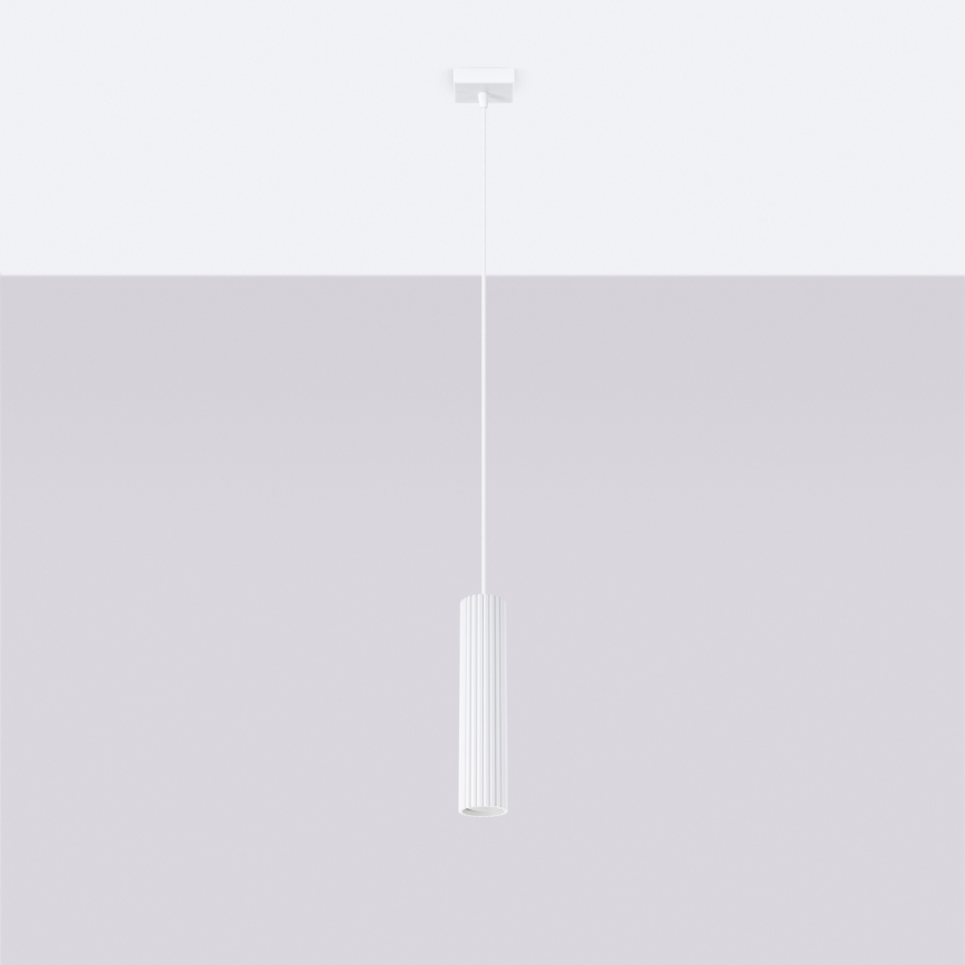 Κρεμαστό φωτιστικό οροφής KARBON 1xGU10/10W/230V λευκό