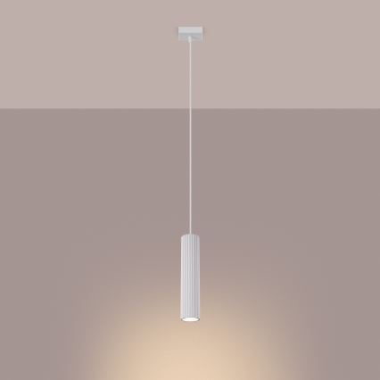 Κρεμαστό φωτιστικό οροφής KARBON 1xGU10/10W/230V λευκό