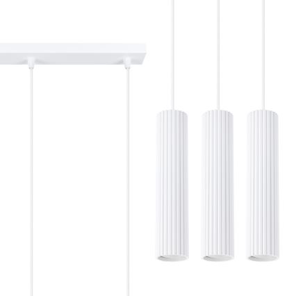 Κρεμαστό φωτιστικό οροφής KARBON 3xGU10/10W/230V λευκό