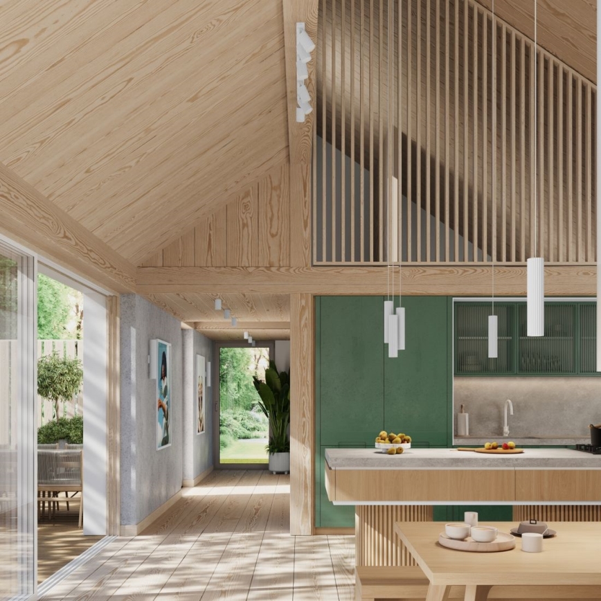 Κρεμαστό φωτιστικό οροφής KARBON 3xGU10/10W/230V λευκό