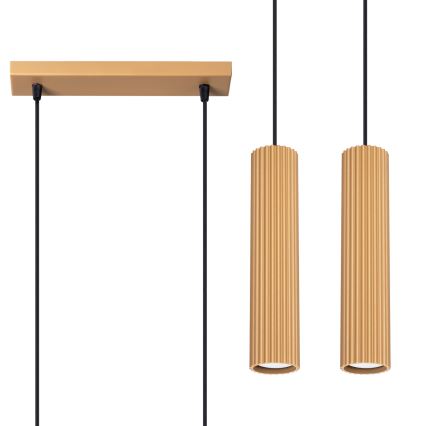 Κρεμαστό φωτιστικό οροφής KARBON 2xGU10/10W/230V χρυσό