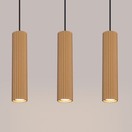 Κρεμαστό φωτιστικό οροφής KARBON 3xGU10/10W/230V χρυσό