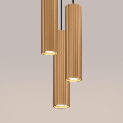Κρεμαστό φωτιστικό οροφής KARBON 3xGU10/10W/230V χρυσό