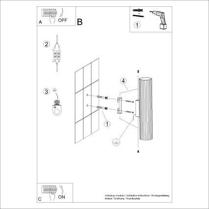 Φωτιστικό τοίχου KARBON 2xGU10/10W/230V χρυσό