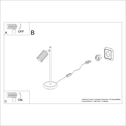 Eπιτραπέζιο φωτιστικό KARBON 1xGU10/10W/230V χρυσό
