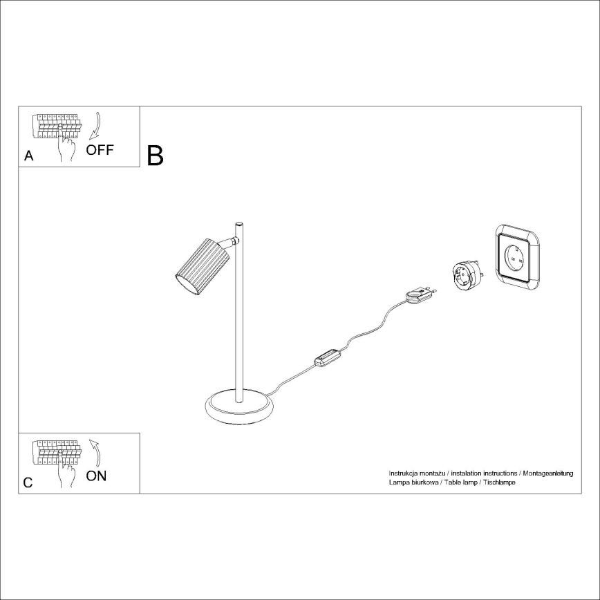Eπιτραπέζιο φωτιστικό KARBON 1xGU10/10W/230V χρυσό