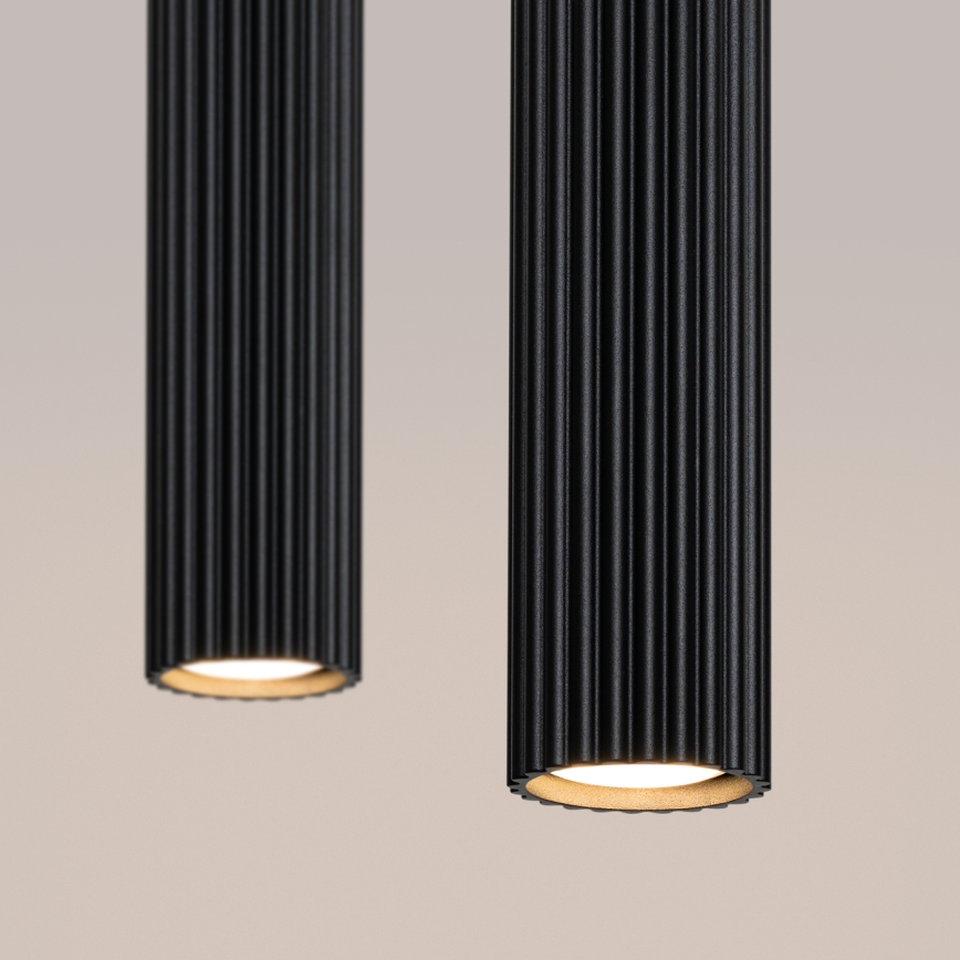 Κρεμαστό φωτιστικό οροφής KARBON 2xGU10/10W/230V μαύρο