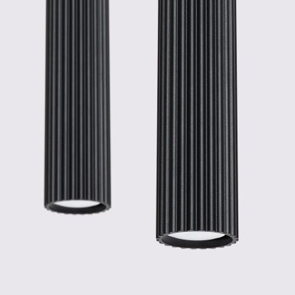 Κρεμαστό φωτιστικό οροφής KARBON 2xGU10/10W/230V μαύρο