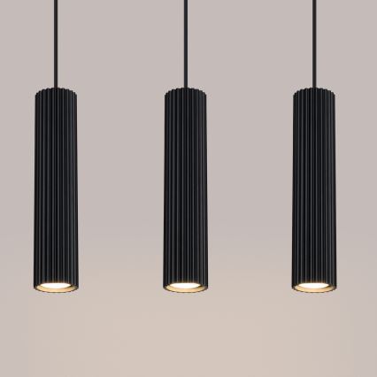 Κρεμαστό φωτιστικό οροφής KARBON 3xGU10/10W/230V μαύρο