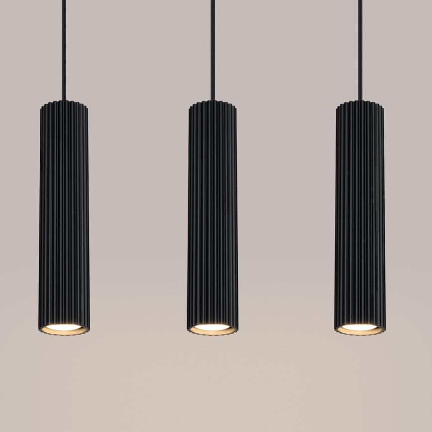 Κρεμαστό φωτιστικό οροφής KARBON 3xGU10/10W/230V μαύρο