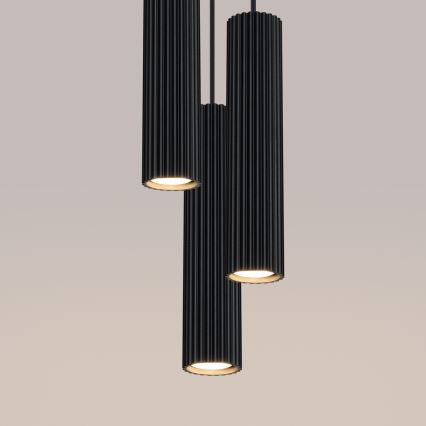 Κρεμαστό φωτιστικό οροφής KARBON 3xGU10/10W/230V μαύρο