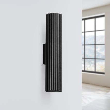 Φωτιστικό τοίχου KARBON 2xGU10/10W/230V μαύρο