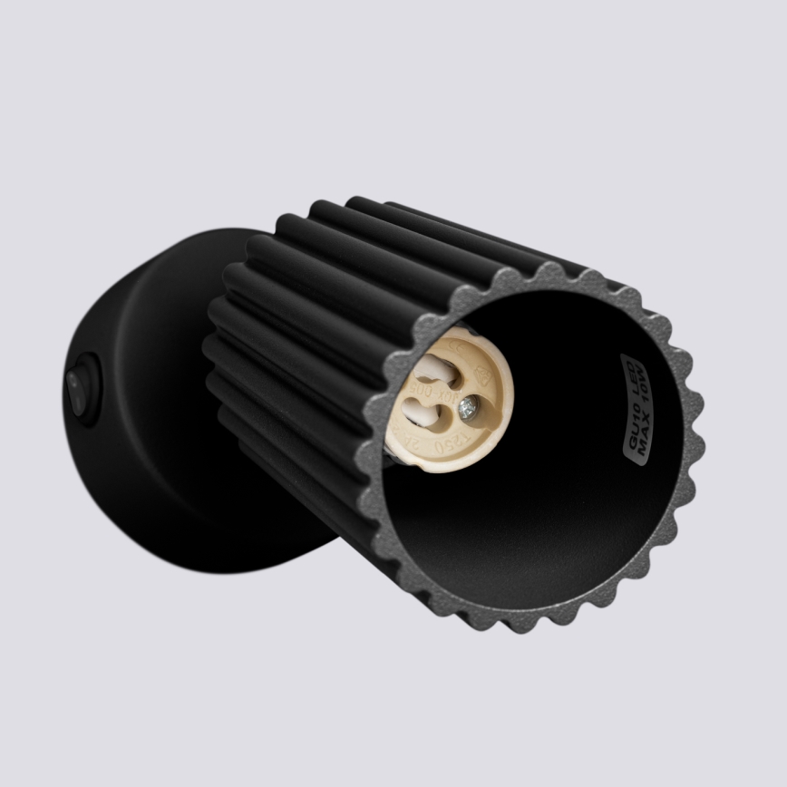 Σποτ τοίχου KARBON 1xGU10/10W/230V μαύρο