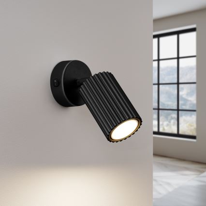 Σποτ τοίχου KARBON 1xGU10/10W/230V μαύρο