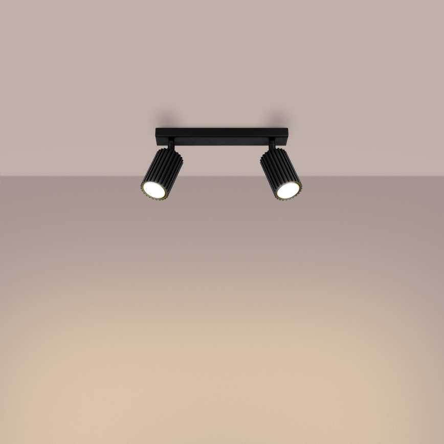 Φωτιστικό σποτ KARBON 2xGU10/10W/230V μαύρο
