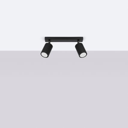 Φωτιστικό σποτ KARBON 2xGU10/10W/230V μαύρο