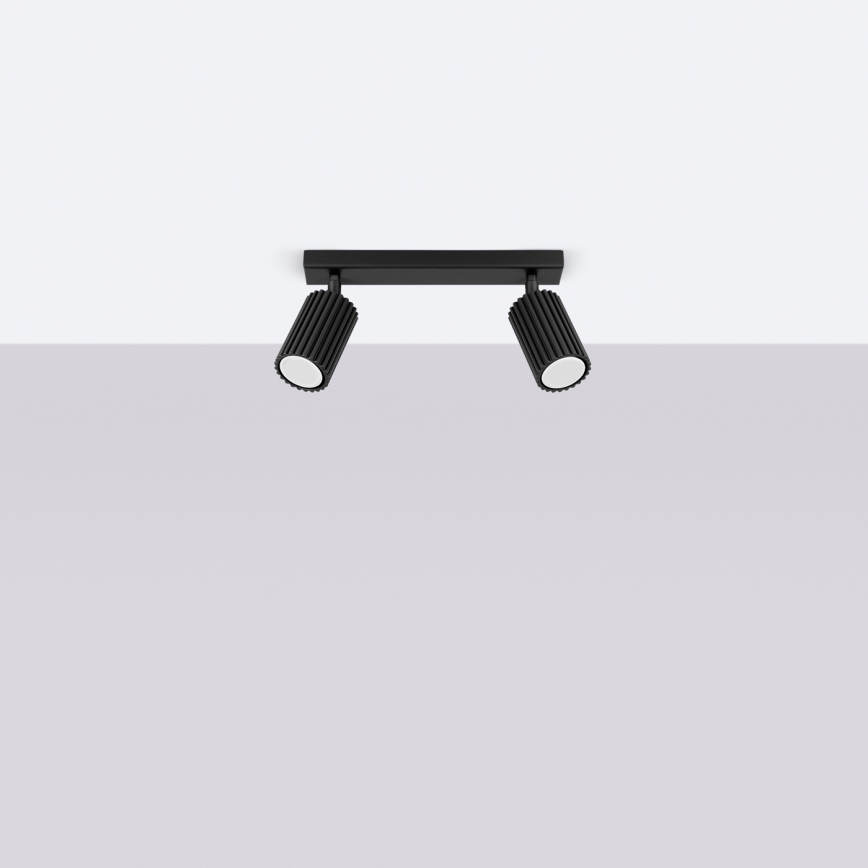 Φωτιστικό σποτ KARBON 2xGU10/10W/230V μαύρο