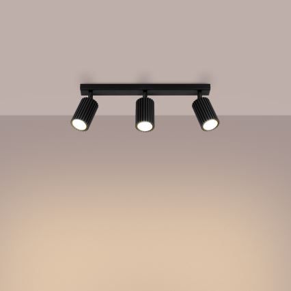 Φωτιστικό σποτ KARBON 3xGU10/10W/230V μαύρο