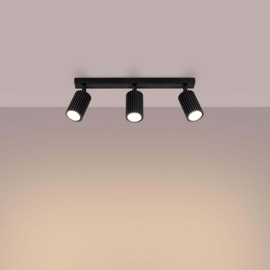 Φωτιστικό σποτ KARBON 3xGU10/10W/230V μαύρο