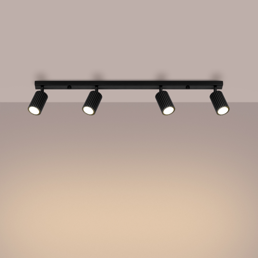 Φωτιστικό σποτ KARBON 4xGU10/10W/230V μαύρο