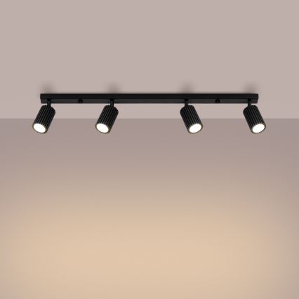 Φωτιστικό σποτ KARBON 4xGU10/10W/230V μαύρο