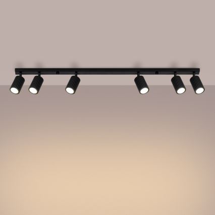 Φωτιστικό σποτ KARBON 6xGU10/10W/230V μαύρο