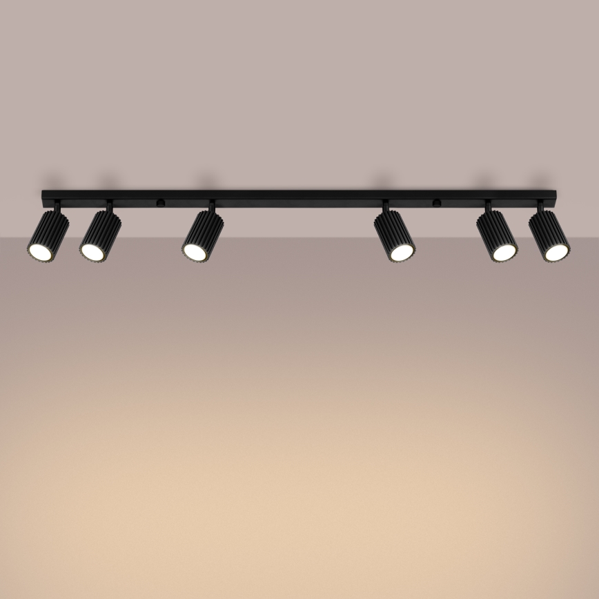 Φωτιστικό σποτ KARBON 6xGU10/10W/230V μαύρο