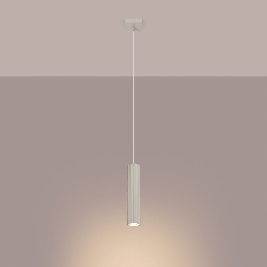 Κρεμαστό φωτιστικό οροφής KARBON 1xGU10/10W/230V κρεμ