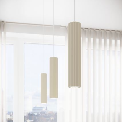 Κρεμαστό φωτιστικό οροφής KARBON 1xGU10/10W/230V κρεμ