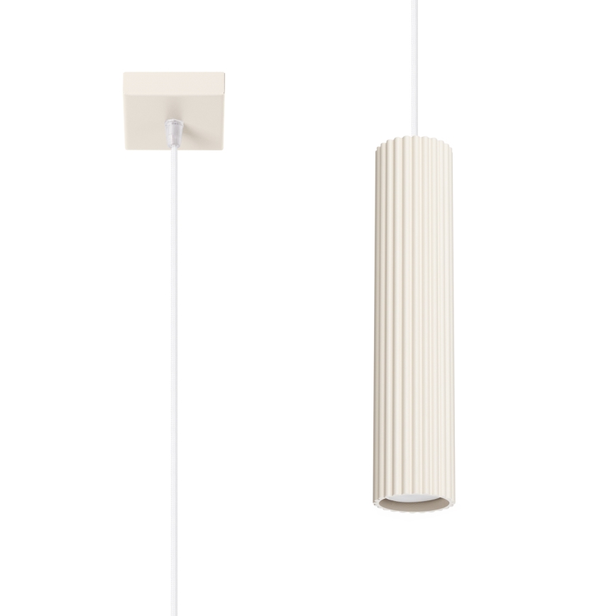 Κρεμαστό φωτιστικό οροφής KARBON 1xGU10/10W/230V κρεμ