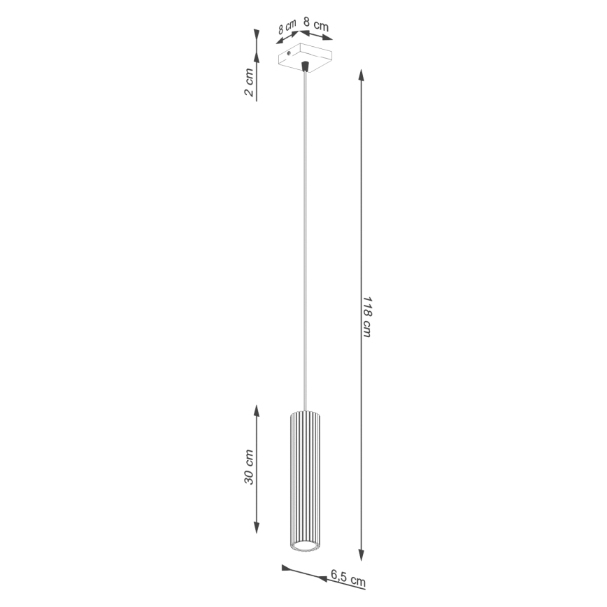 Κρεμαστό φωτιστικό οροφής KARBON 1xGU10/10W/230V κρεμ